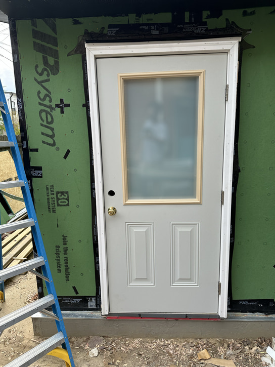 The finished door installation