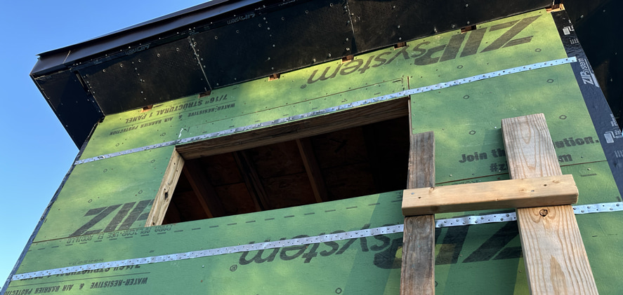 Force Transfer Around Openings (FTAO) on shed wall.