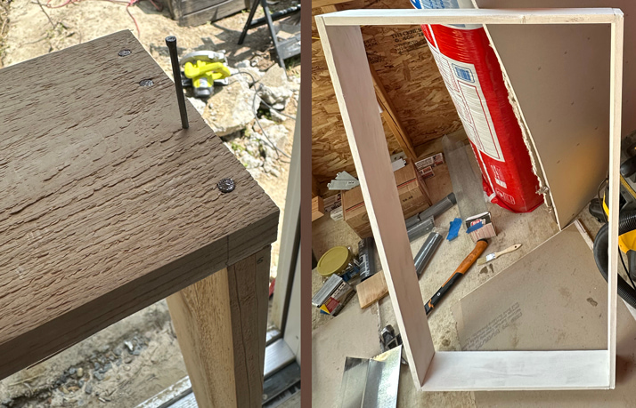 Constructing the cedar window boxes